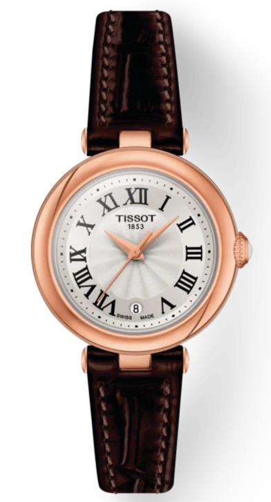 Tissot Bellissima Small Lady White Dial Brown Leather Strap Watch For Women - T126.010.36.013.00