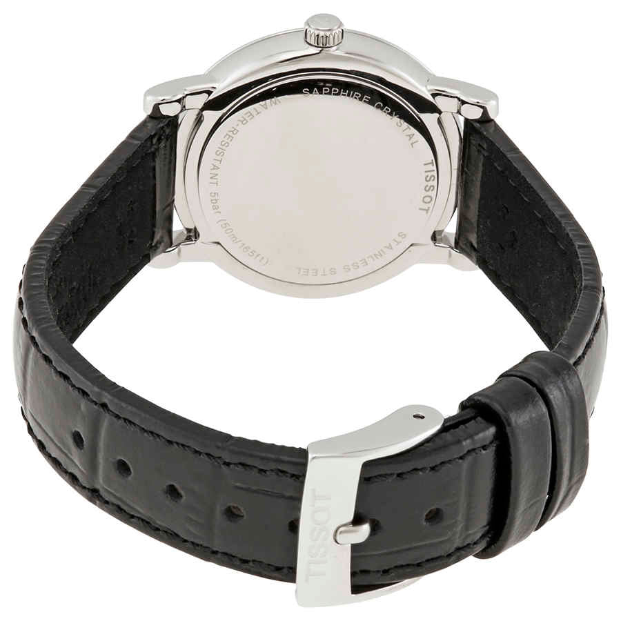 Tissot Carson Lady Silver Dial Black Leather Women - T122.210.16.033.00