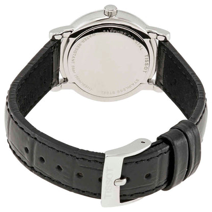 Tissot Carson Lady Silver Dial Black Leather Women - T122.210.16.033.00
