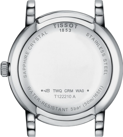 Tissot T Classic Carson Premium Lady Mother of Pearl Pink Dial Silver Watch For Women - T122.210.11.159.00