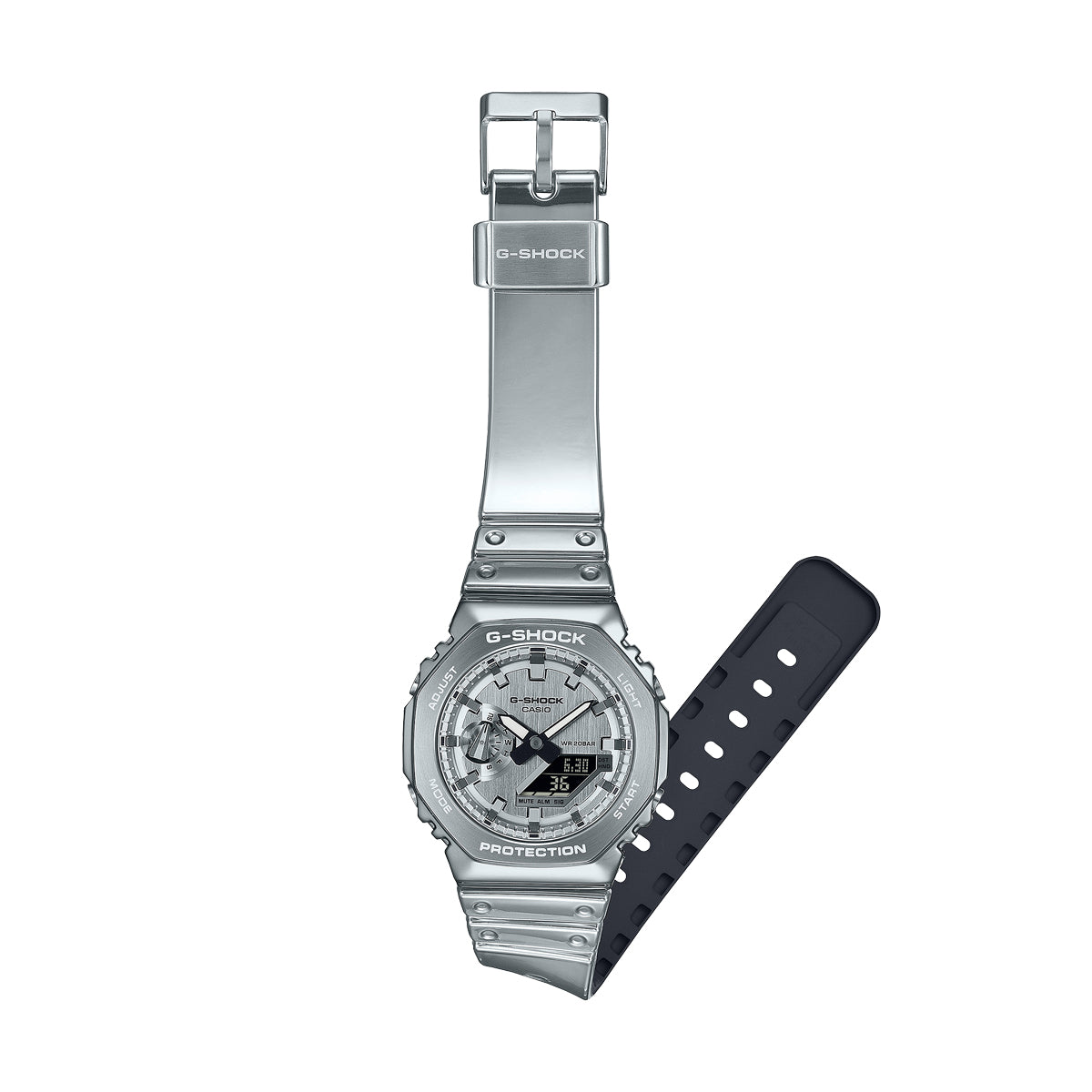 CASIO G-SHOCK Mod. OAK  - FINE METALLIC SERIES - SILVER-2