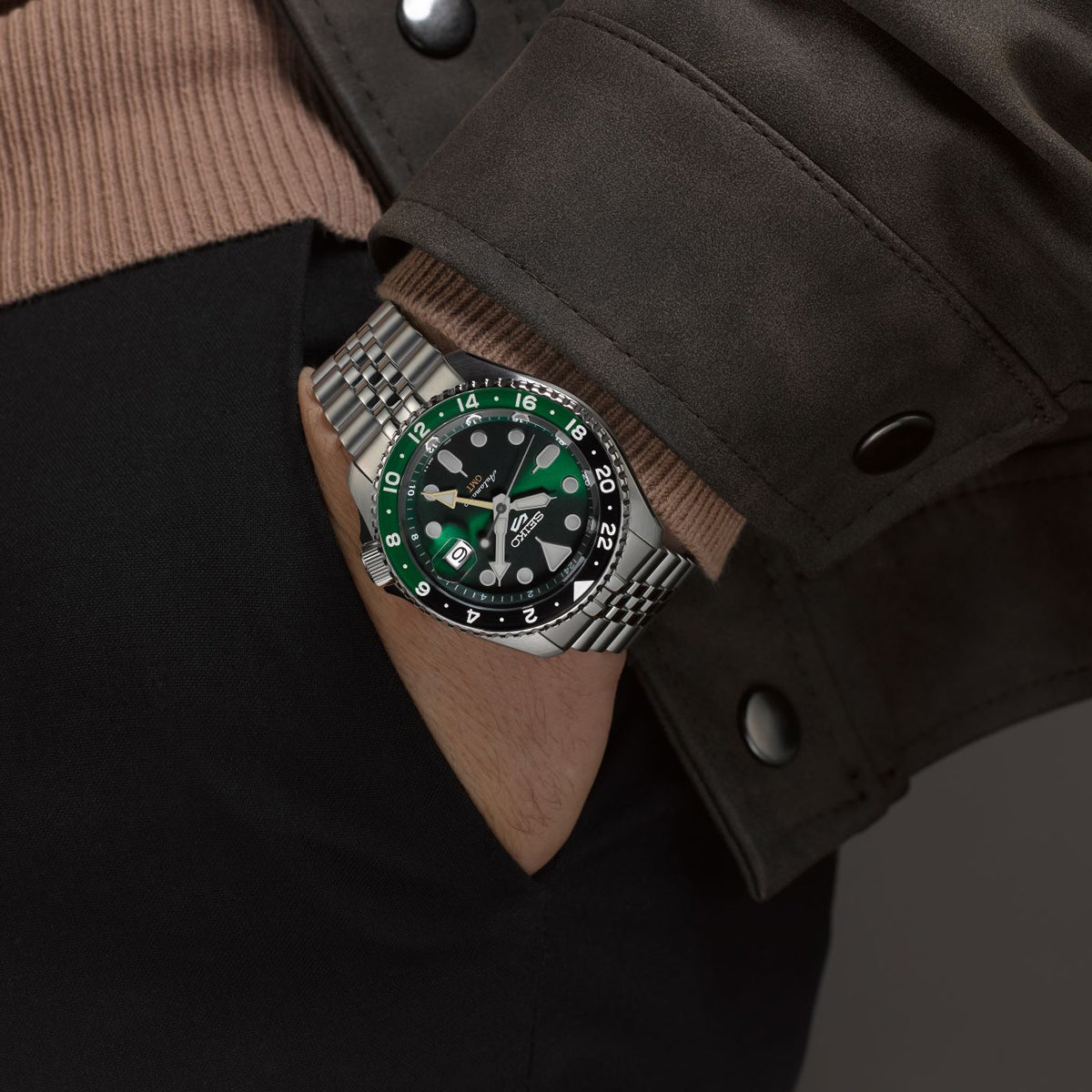 SEIKO 5 Mod. SPORTS AUTOMATIC GMT - FOREST GREEN-3