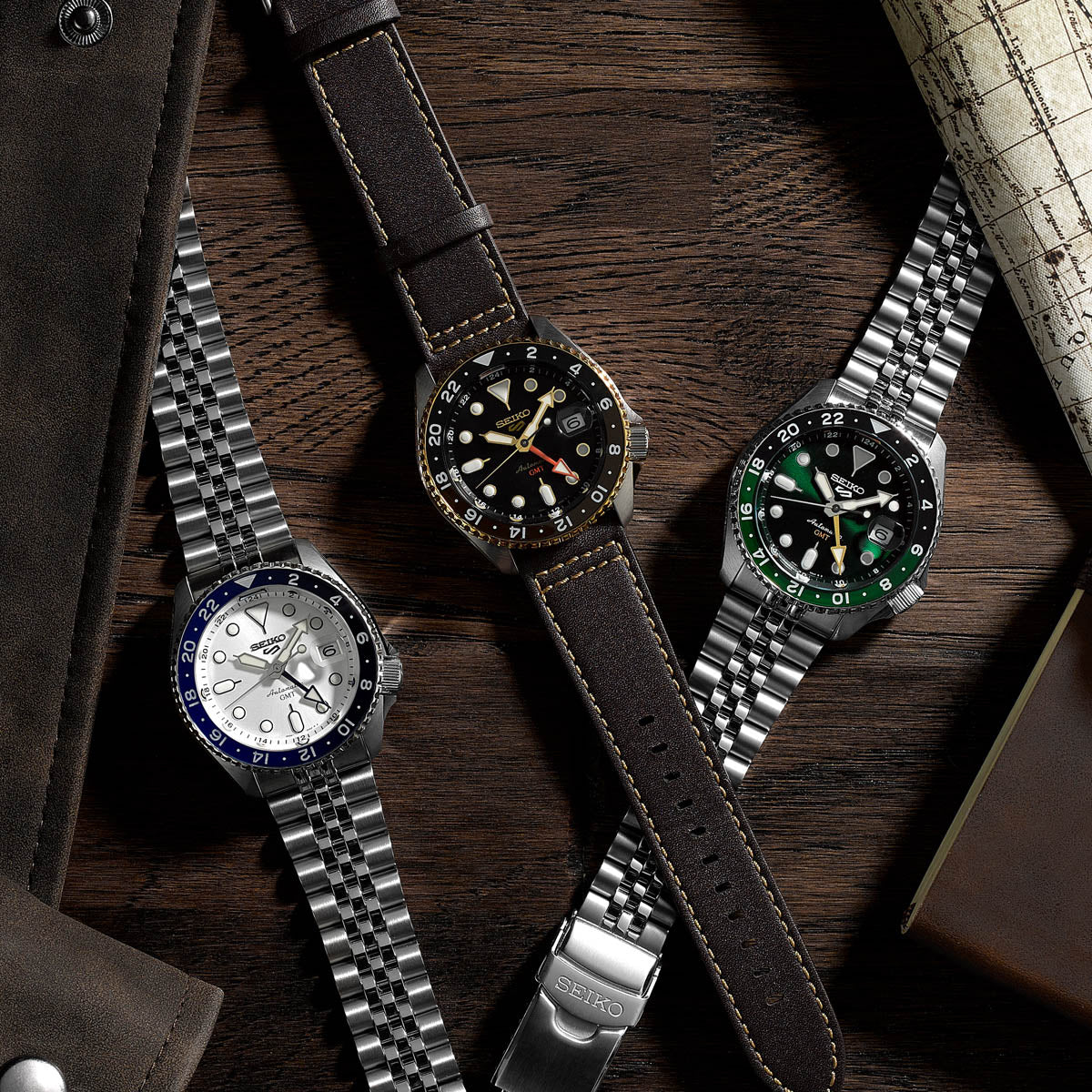 SEIKO 5 Mod. SPORTS AUTOMATIC GMT - FOREST GREEN-4