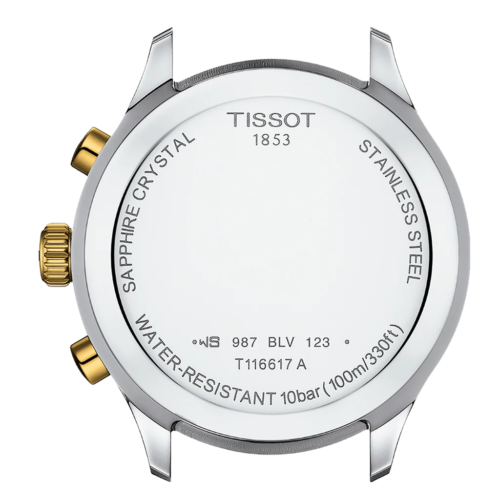 Tissot Chrono XL Classic Blue Dial Two Tone Steel Strap Watch for Men - T116.617.22.041.00
