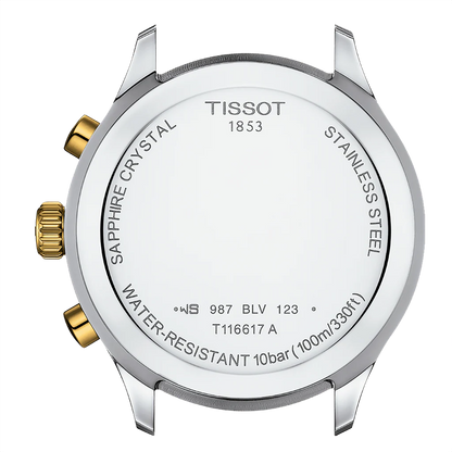 Tissot Chrono XL Classic Blue Dial Two Tone Steel Strap Watch for Men - T116.617.22.041.00