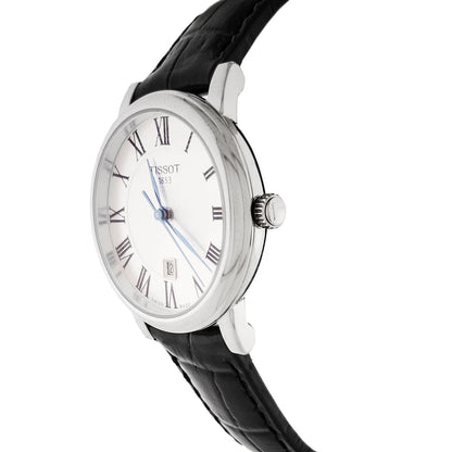 Tissot Carson Lady Silver Dial Black Leather Women - T122.210.16.033.00
