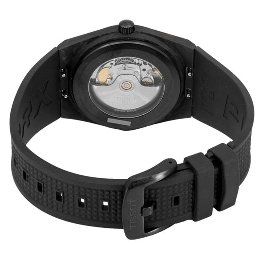 Tissot PRX Powermatic 80 Watch - Carbon Black Dial & Rubber Strap- T137.907.97.201.00