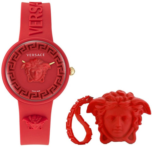 VERSACE Mod. MEDUSA POP + VERSACE RED SILICON PURSE-0