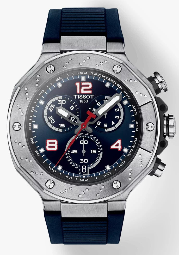 T-Race Chronograph Quartz White Dial Men'-T141.417.17.047.00s Watch