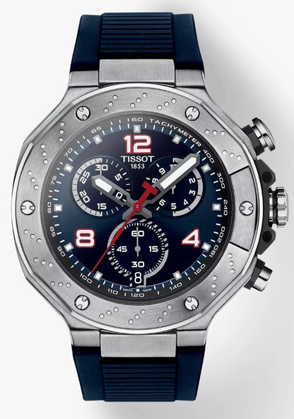 T-Race Chronograph Quartz White Dial Men'-T141.417.17.047.00s Watch