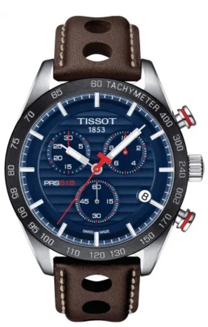 T-Sport PRS 516 Blue Dial Leather Strap Men's Watch T100.417.16.041.00