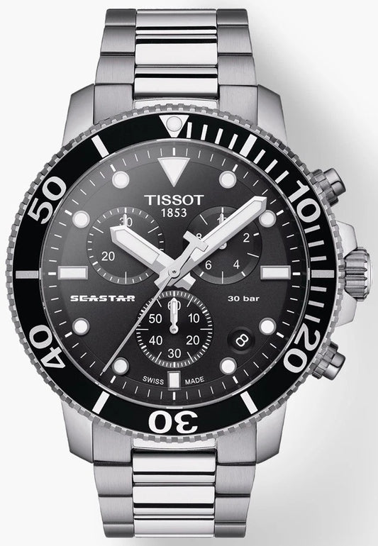 Seastar 1000 Chronograph Quartz Black Dial Men's Watch T120.417.11.051.00