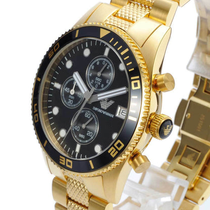 Armani AR5857 Gold Plated Stainless Steel Men's Watch