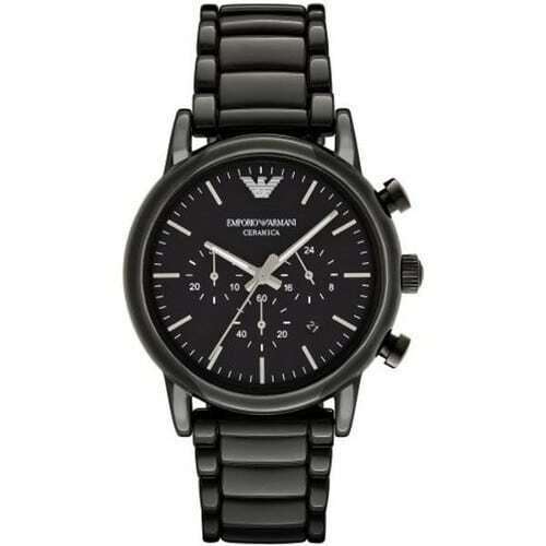 Armani AR1507 Ceramic Chronograph Black Dial Men's Watch