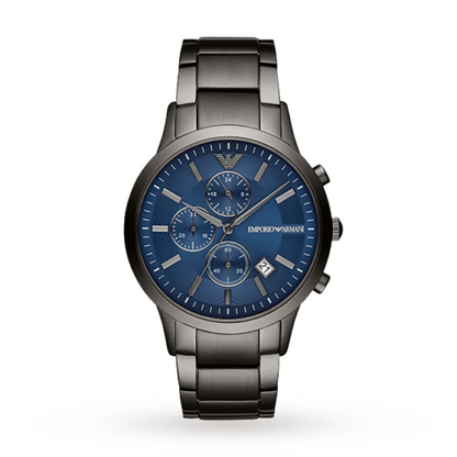 Armani Watches AR11215 Grey & Blue Steel Chronograph Men's Watch